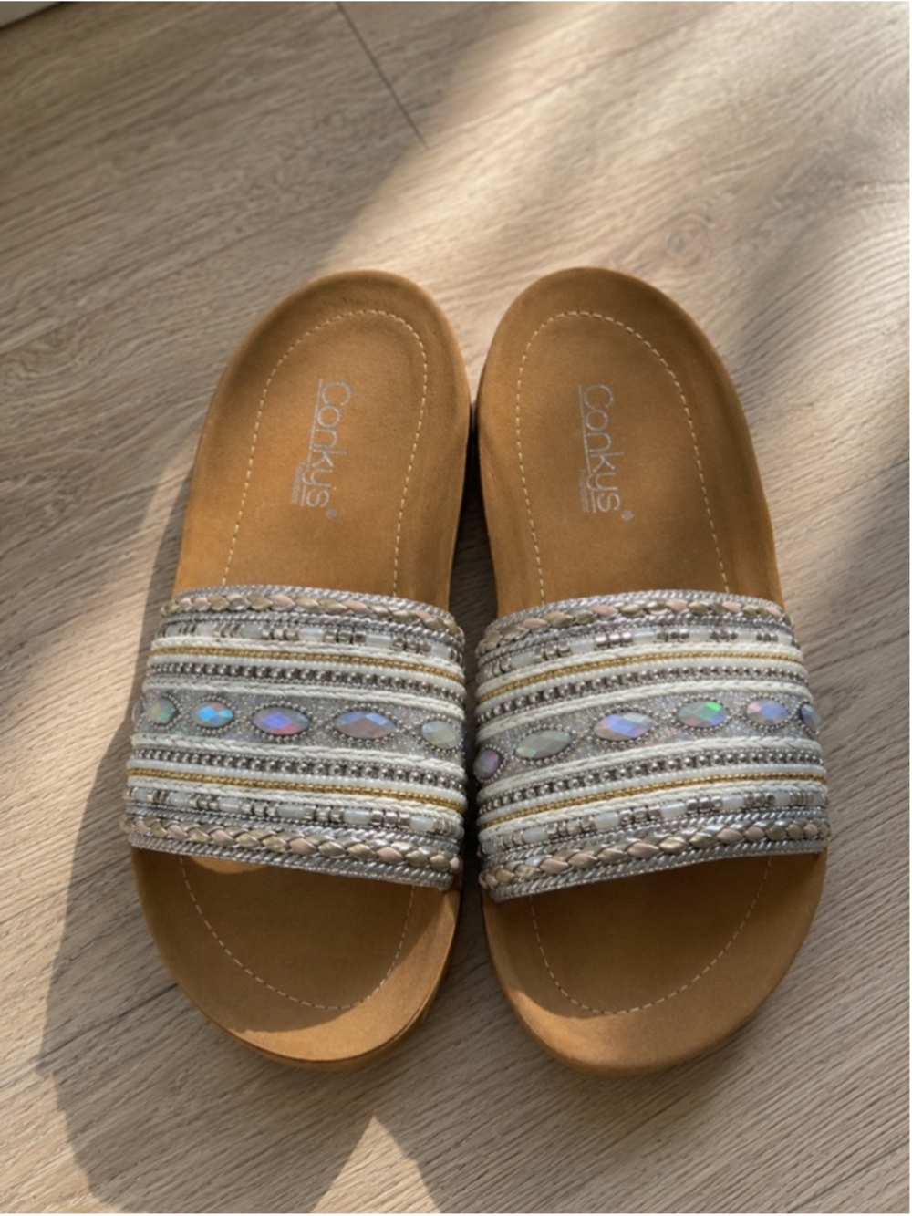 Corkys Beaded Slide Sandals Women’s Size 8